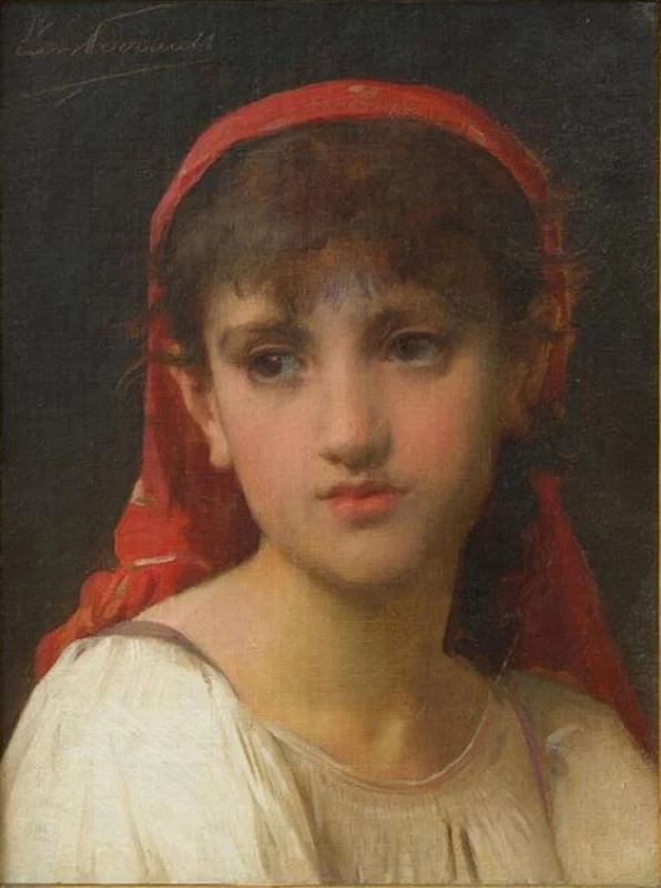 Ritratto di ragazza con loulard rosso